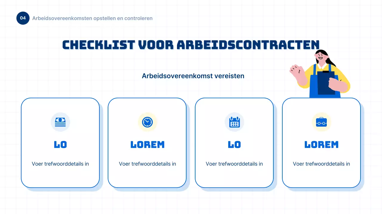 Informatie over arbeidsrecht voor jongeren in blauwe en eenvoudige stijl