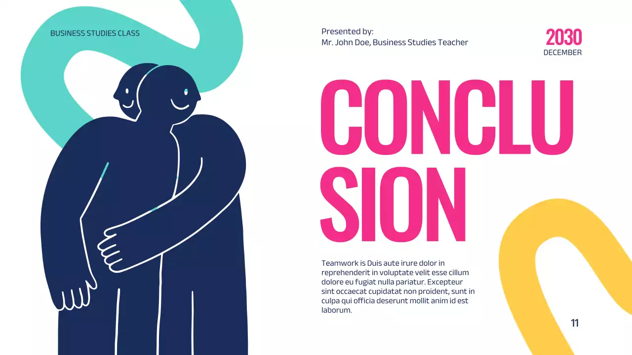 Blue Bold Teamwork Lecture Presentation