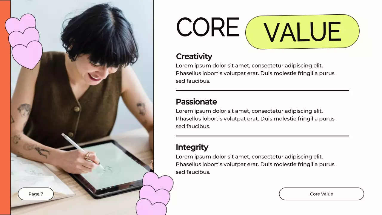 Presentasi Profil Desain Modern Berwarna-warni