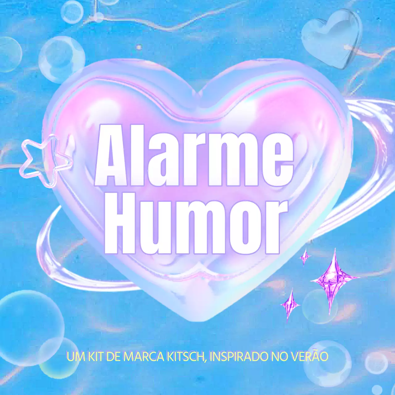 Mensagens com a marca Kitschy Y2K em azul claro