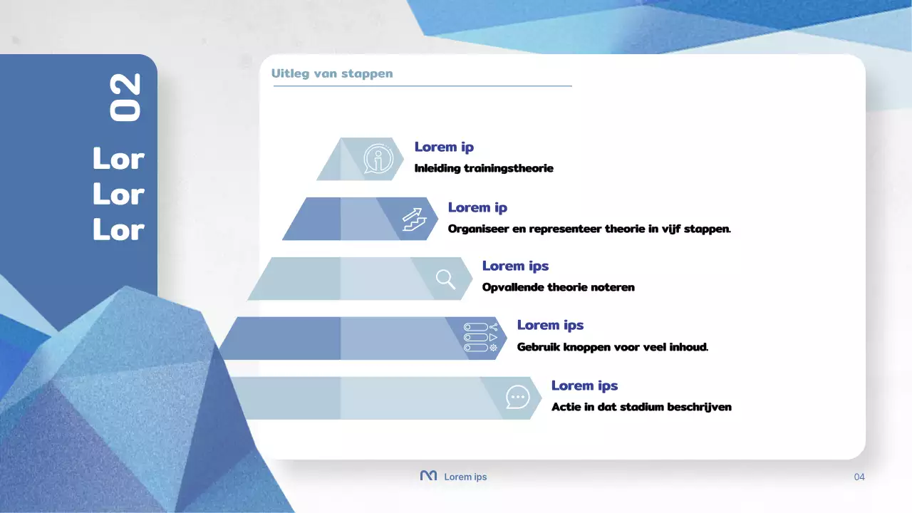 Presentatie eenvoudige lerarenopleiding in wit en blauw