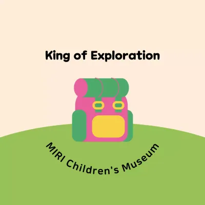 Desain dengan ilustrasi tas yang lucu di atas rumput