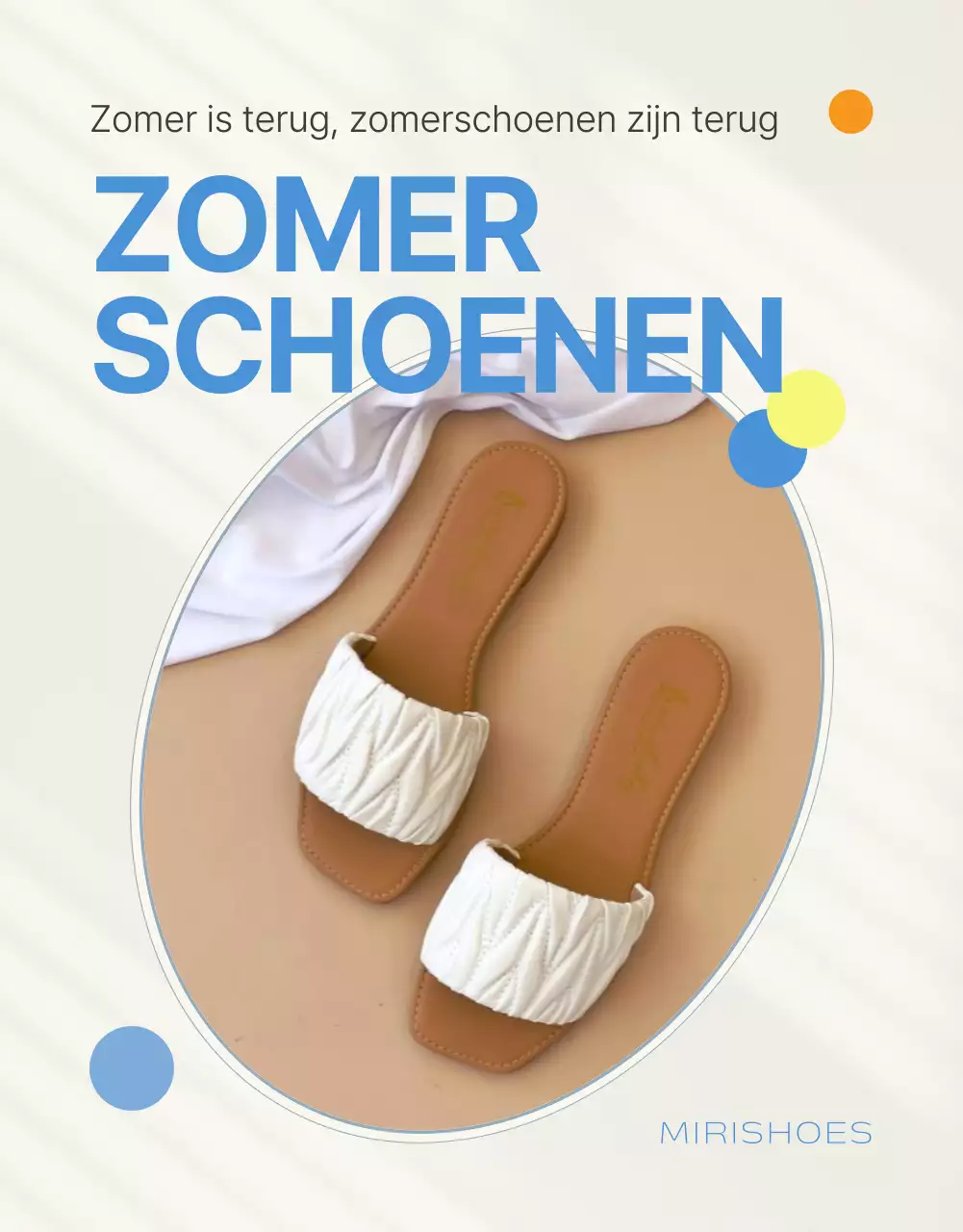 Promoot moderne zomerse seizoenssandalen in lichtblauw en ivoor