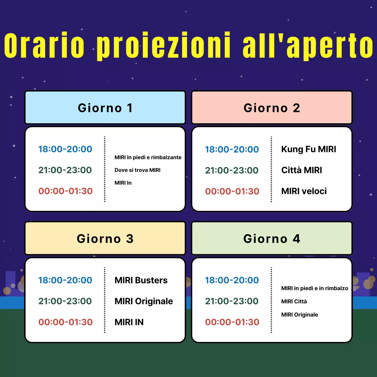 Promuovere proiezioni di film all'aperto con la tendenza alla sodomia