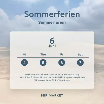 Basic Style in hellblau Sommerurlaubsankündigung