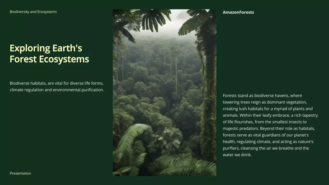 Green Nature Biodiversity Presentation