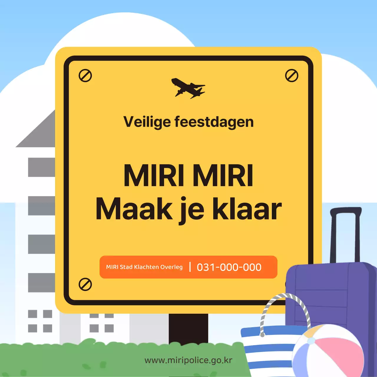 Veiligheidstips voor de feestdagen in bruin en geel gemarkeerd