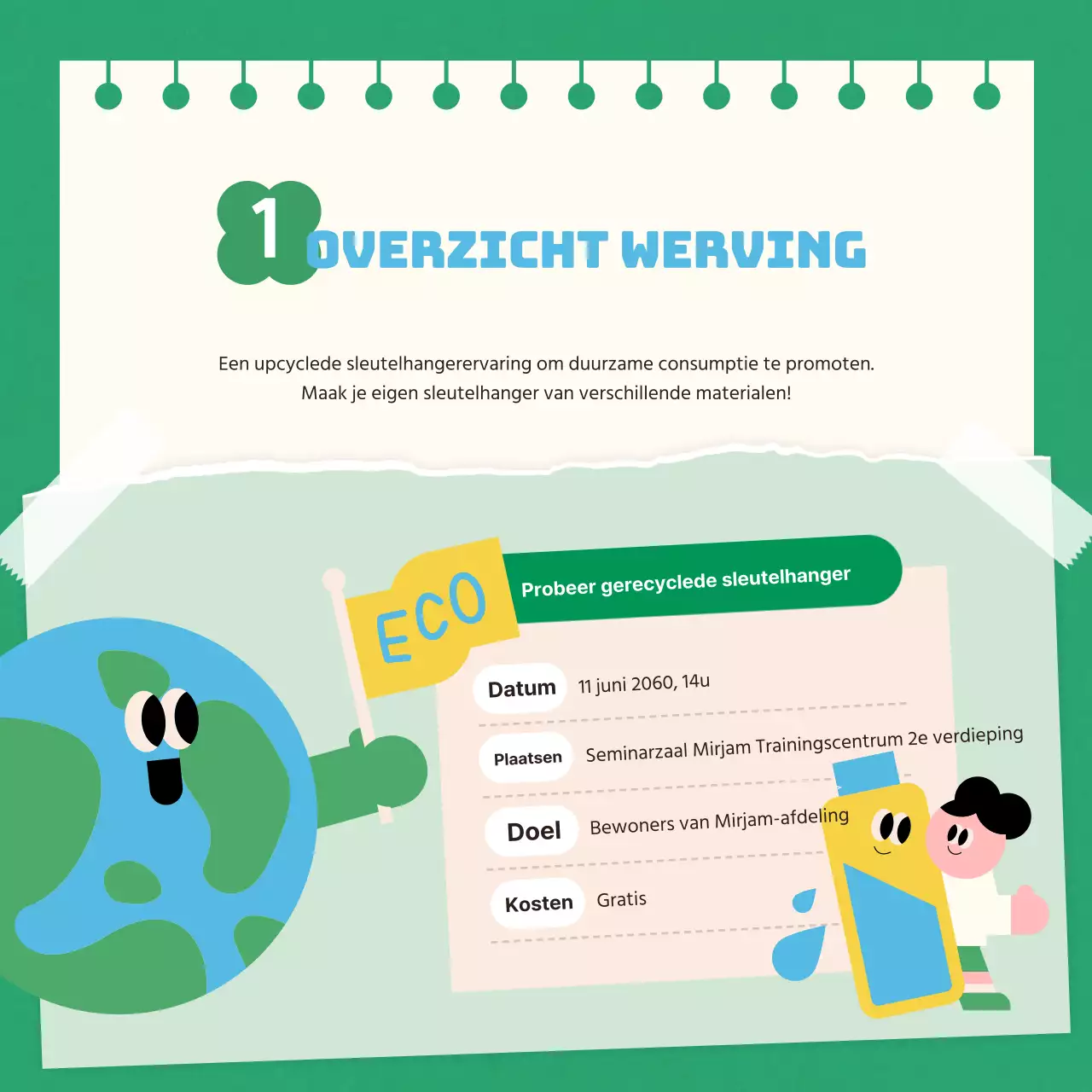 Een gids voor moderne upcyclingprogramma's in groen en lichtblauw