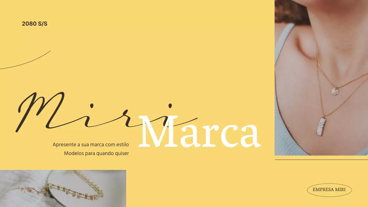 Uma marca de luxo para pequenas empresas em amarelo e castanho