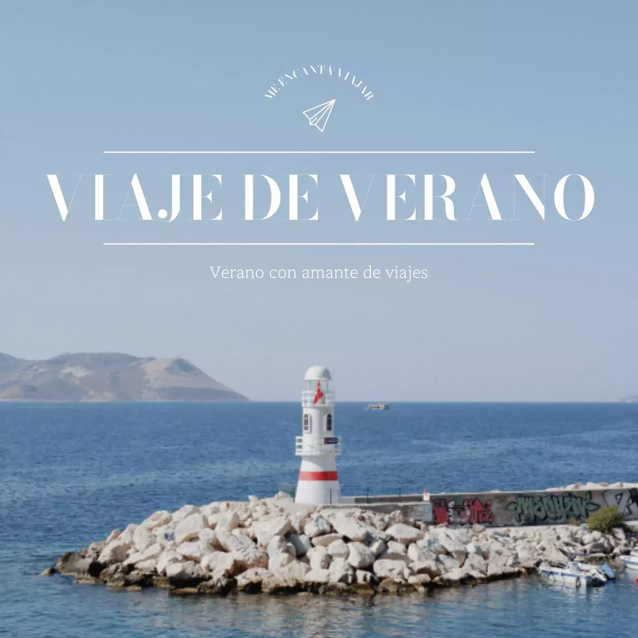 Un sencillo post de viaje veraniego en azul claro y blanco