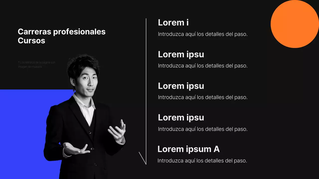 Moderna propuesta de servicio de cazatalentos en negro y azul