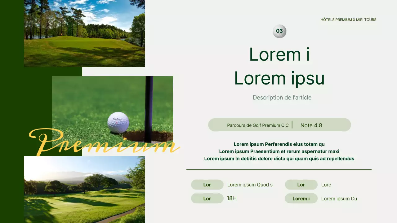 Un guide simple pour les vacances de golf vertes et jaunes