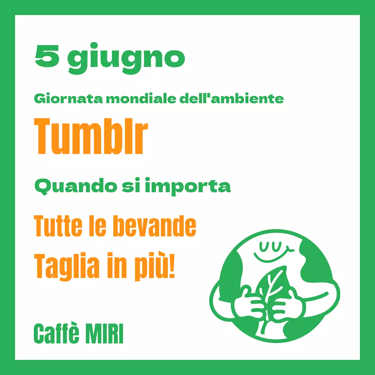 Il verde e l'arancione sono di tendenza per gli eventi ambientali