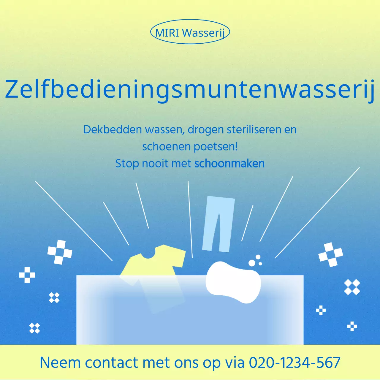 Het witwassen van munten promoten met gele en blauwe kleuren