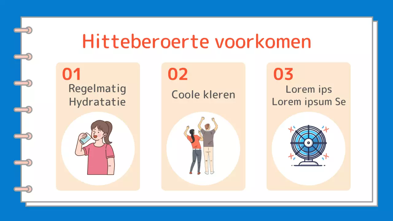 Een eenvoudige blauw-witte gids voor de symptomen en behandeling van een hitteberoerte.