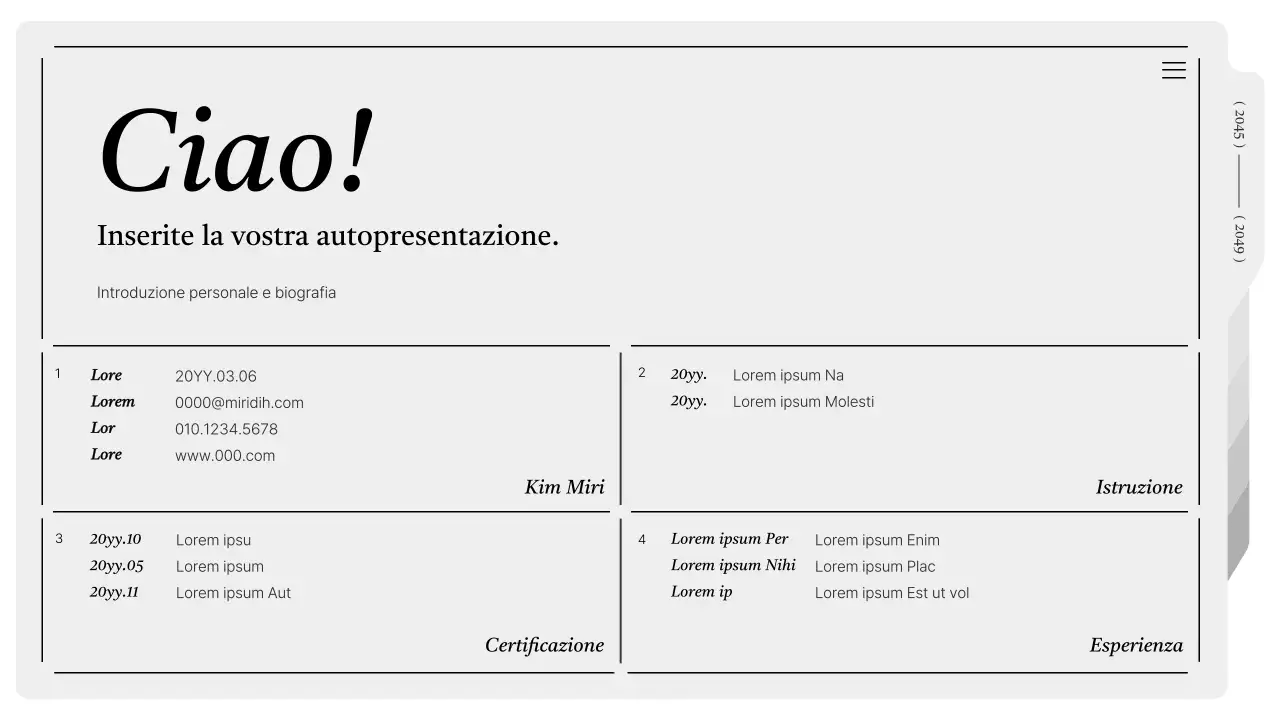 Cartella stampabile moderna in grigio e bianco
