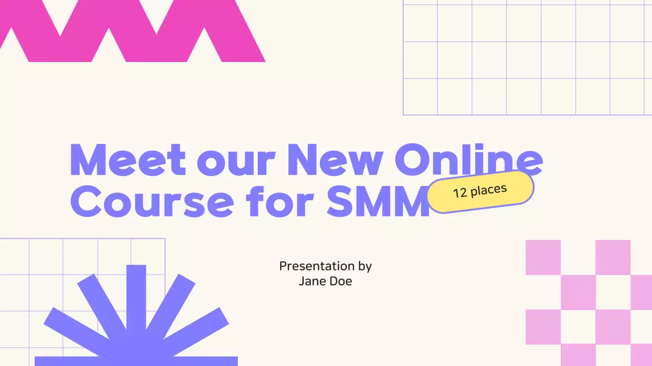 Pink Modern Course Promotion Presentation