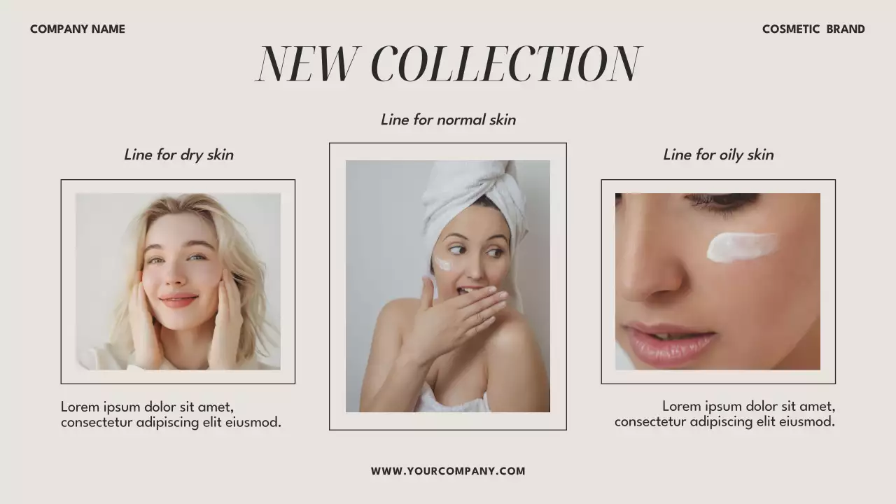 Beige Modern Cosmetic Presentation