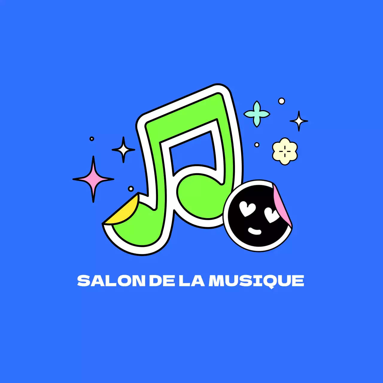 Concept de festival de musique coloré marchandise d'événement