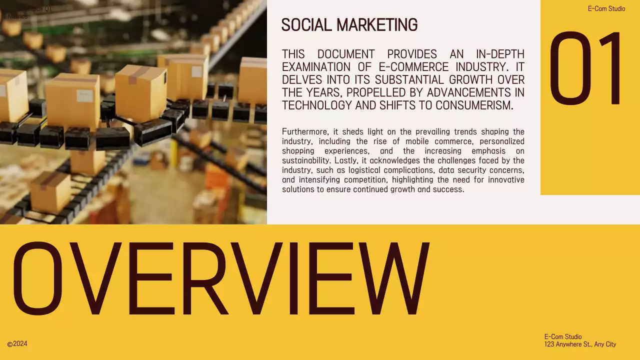 Orange Modern E-Commerce Plan Presentation