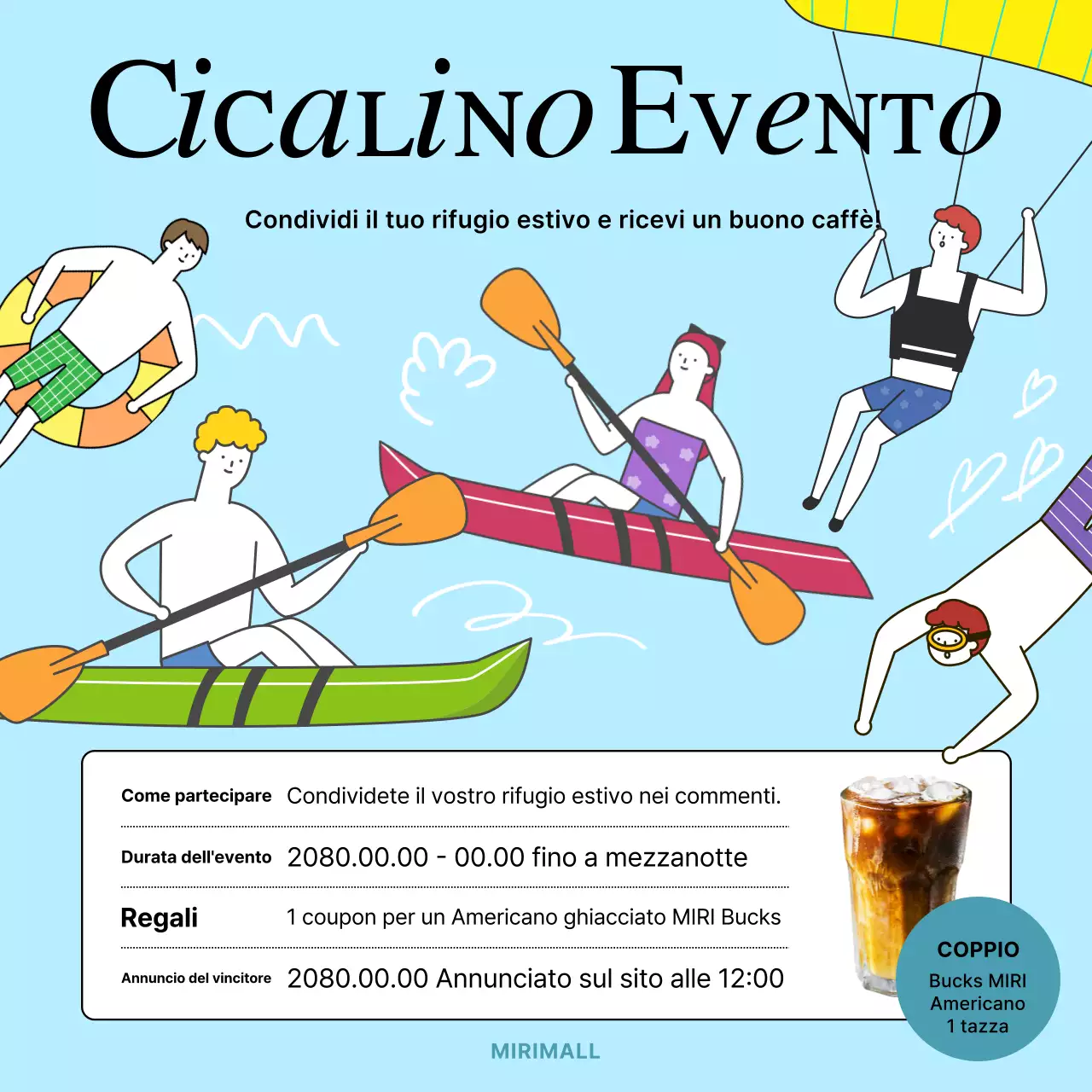 Promuovere gli eventi estivi con un tocco di blu chiaro