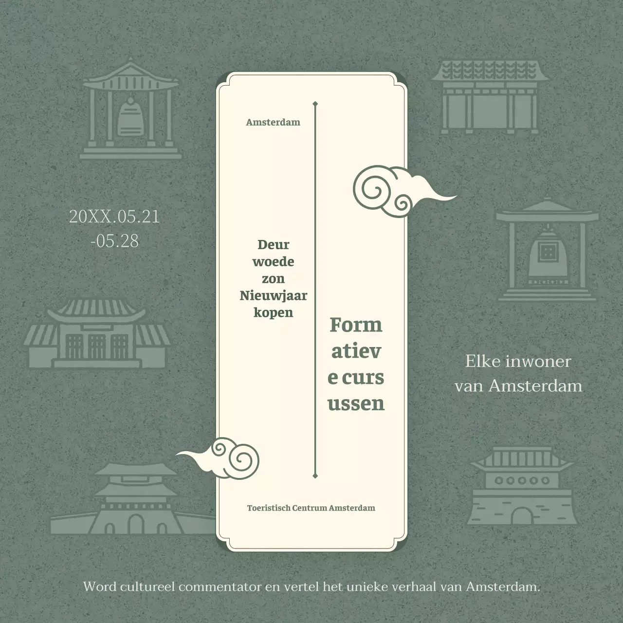 Wervingsgids voor de opleiding tot traditioneel cultureel tolk in groen en beige