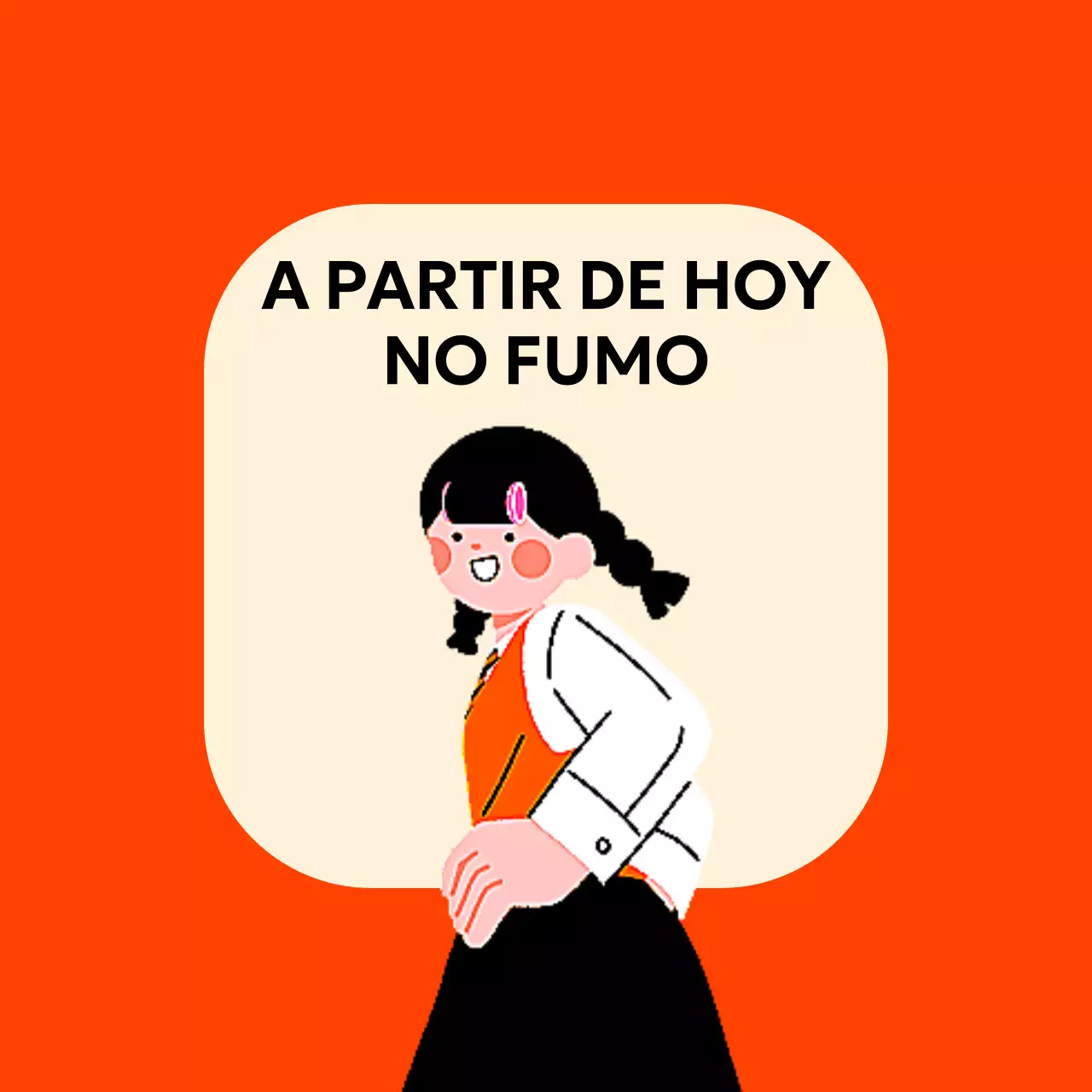Diseño sin humo con simpáticas ilustraciones de estudiantes