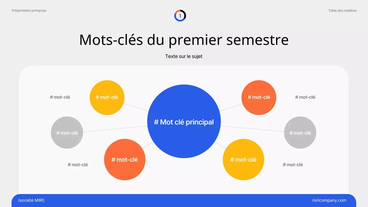 Tendances marketing simples en bleu et orange Document d'information