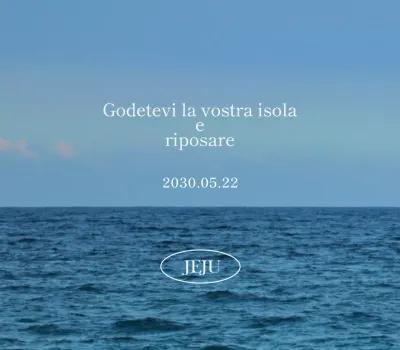 Progettare un prodotto turistico testuale emozionale con una foto dell'oceano calmante ed emozionale come sfondo