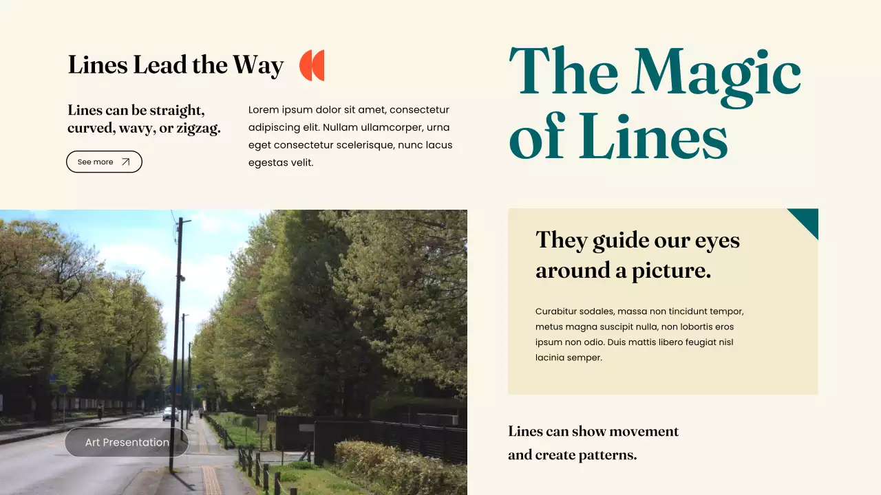 Beige Abstract Art Presentation