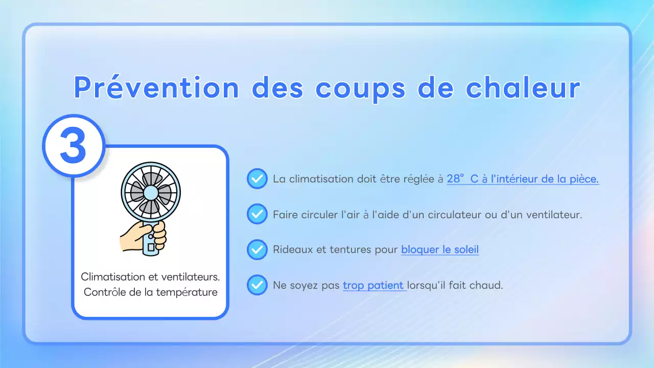 Fiches d'information sur les coups de chaleur aux couleurs pastel et impertinentes !