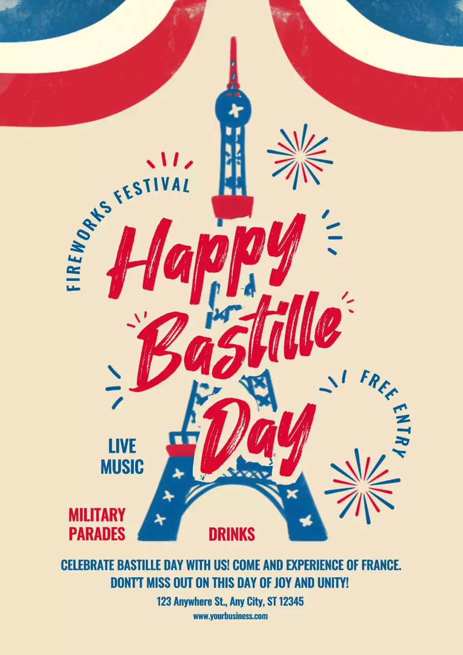 Red Vintage Festival Announcement Poster