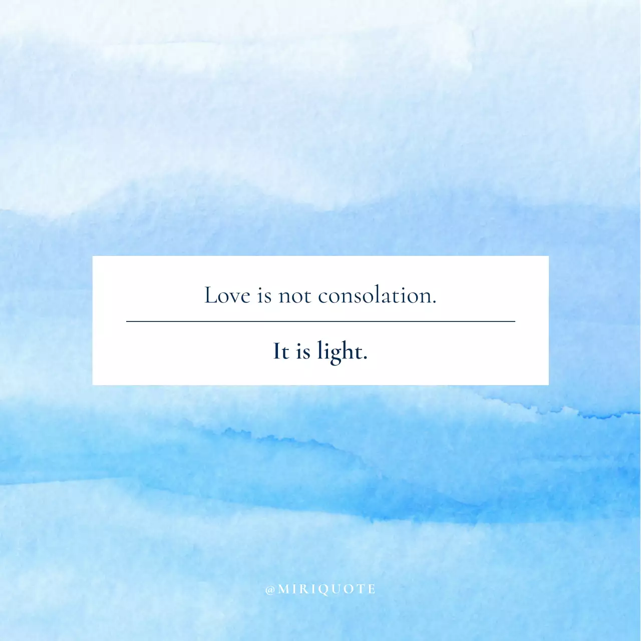 Blue Minimal Love Card Social Media Post