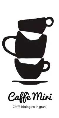 Logo del caffè con tazze impilate