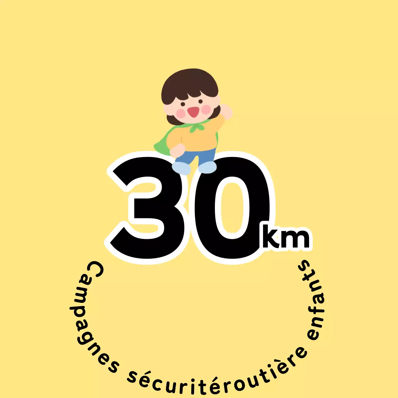 Campagne de sécurité routière mignonne et câline avec des personnages d'enfants