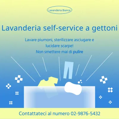 Promuovere il lavaggio delle monete con i colori giallo e blu