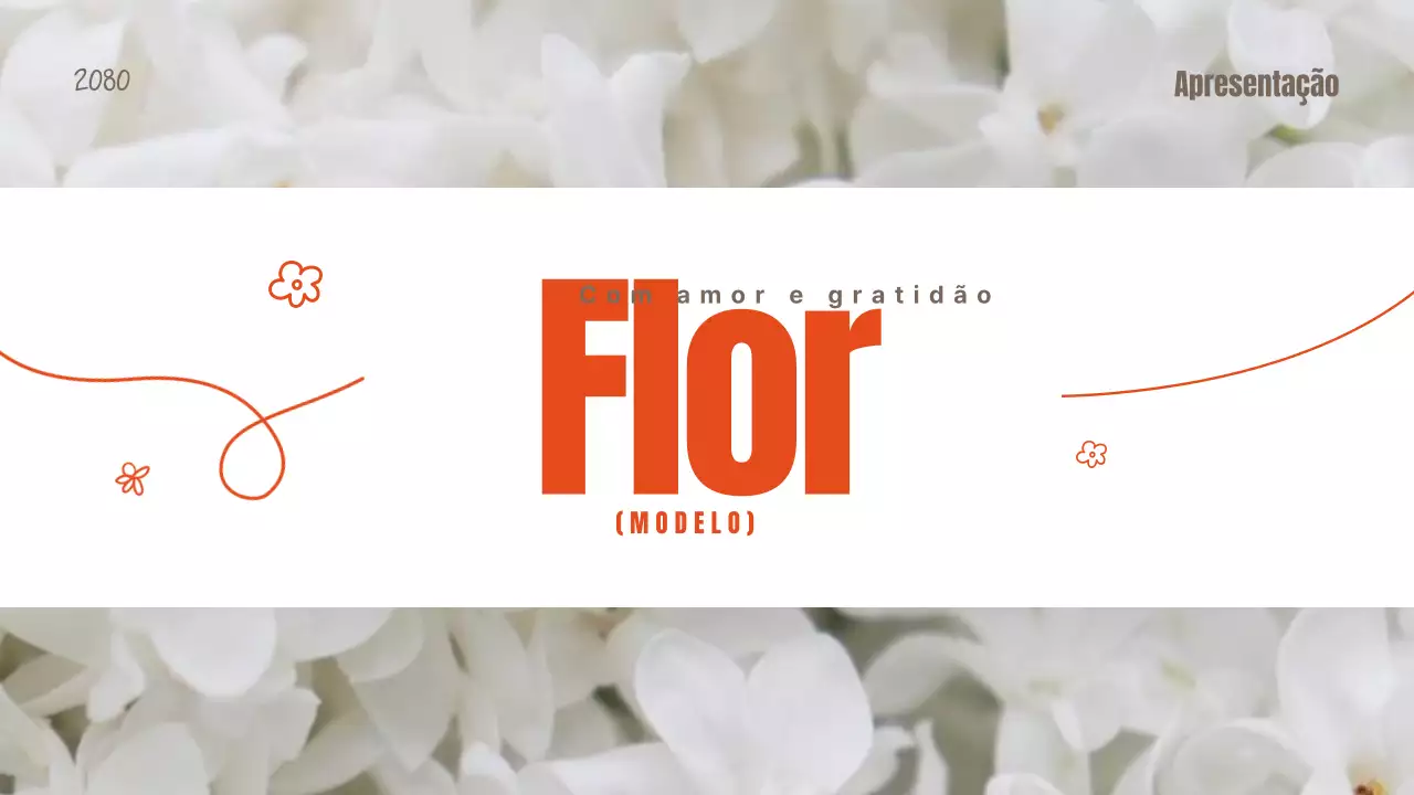 Explicação das flores de verão em laranja e marfim