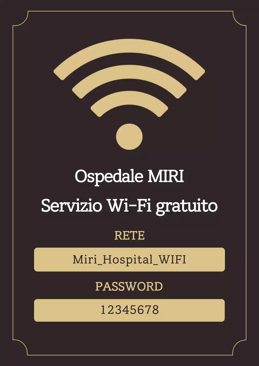 Annuncio marrone, moderno e con wifi gratuito
