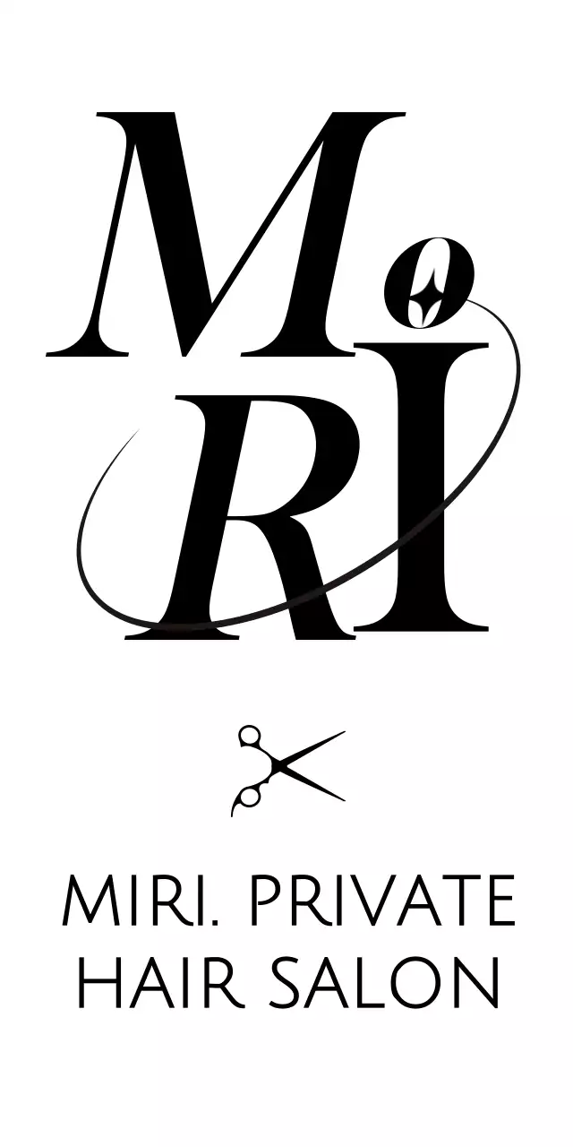 Stylish private hair salon logo