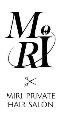 Stylish private hair salon logo