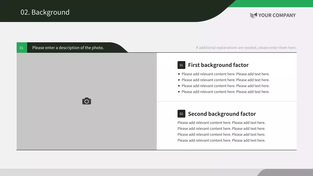 초록색과 검정의 기본 기업 보고서