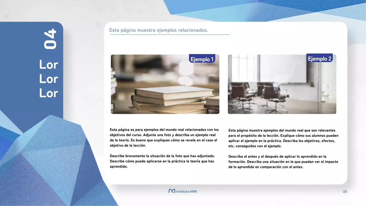 Presentación sencilla de formación de profesores en blanco y azul