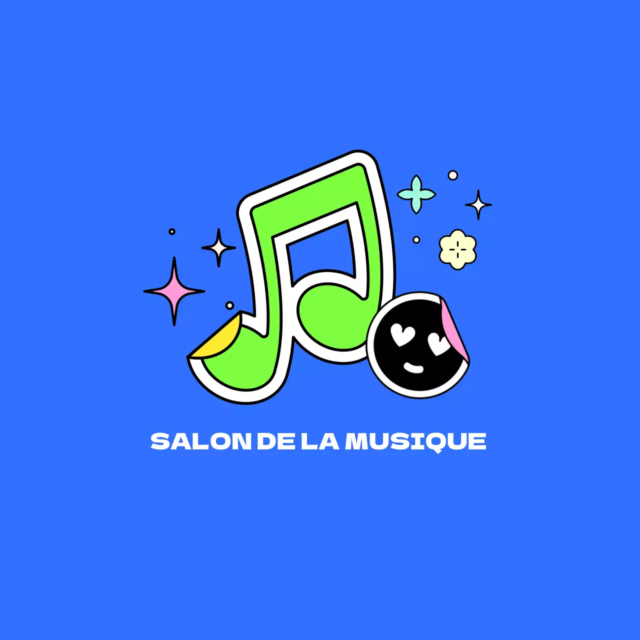 Concept de festival de musique coloré marchandise d'événement