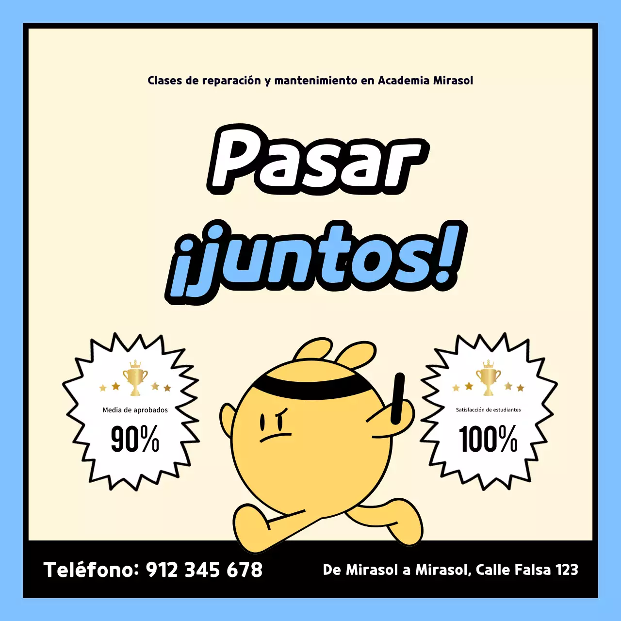 Kitschy SAT promoción escolar en azul claro