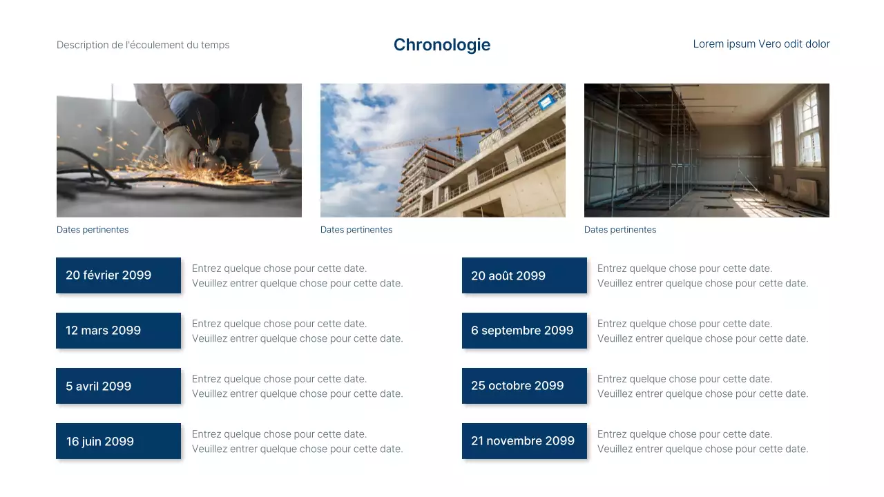 Rapport simple sur les revenus et les performances de l'entreprise en bleu et blanc