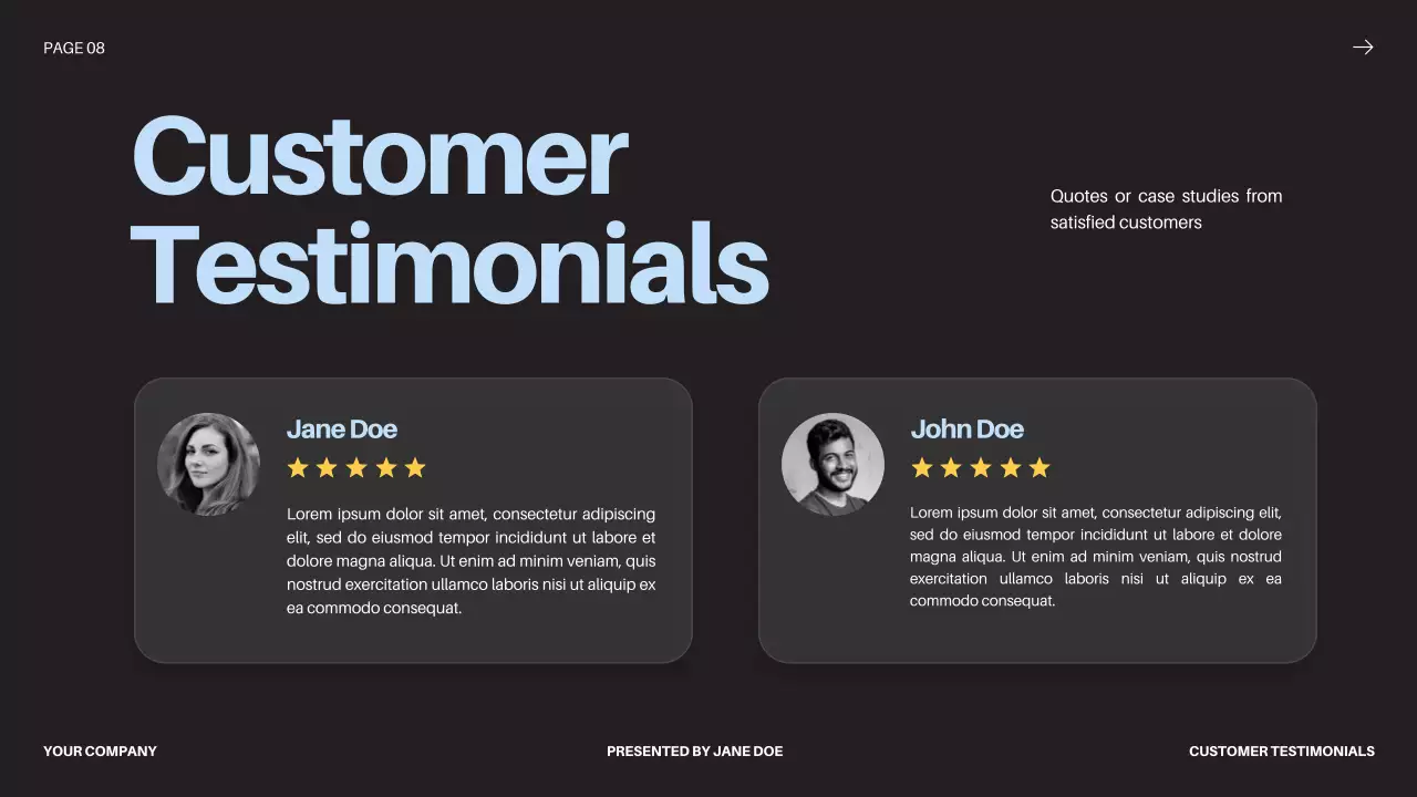 Black Modern Business Pitch Presentation