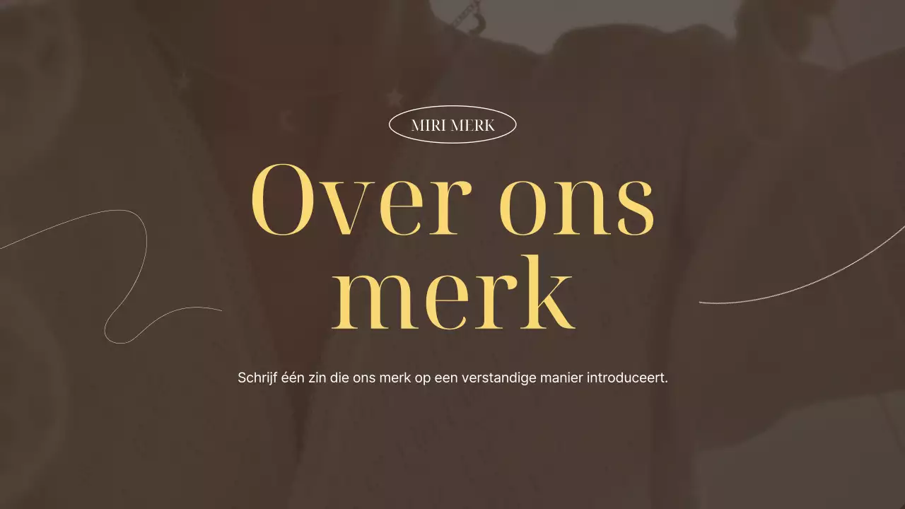 Een luxueus kleinzakelijk merk in geel en bruin