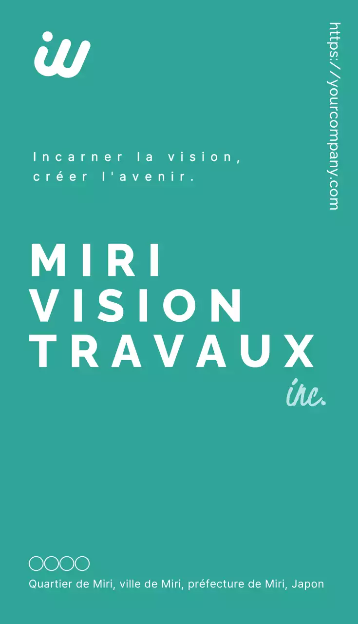 Carte de visite verticale simple pour les ventes aux entreprises, en blanc et vert