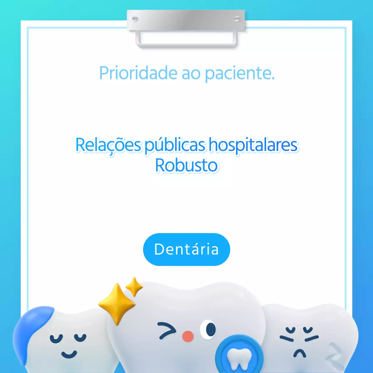 Promover o seu consultório dentário azul claro