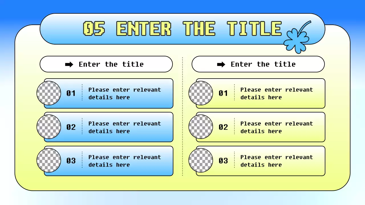 블루 레트로 가이드 프리젠테이션